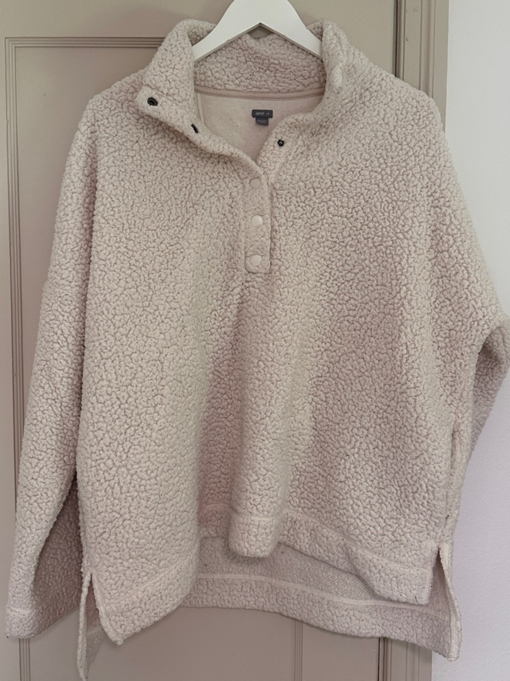 aerie Soft Ivory Sherpa Henley Pullover